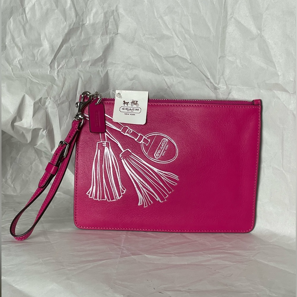 BNWT COACH Legacy Motif Flat Wristlet